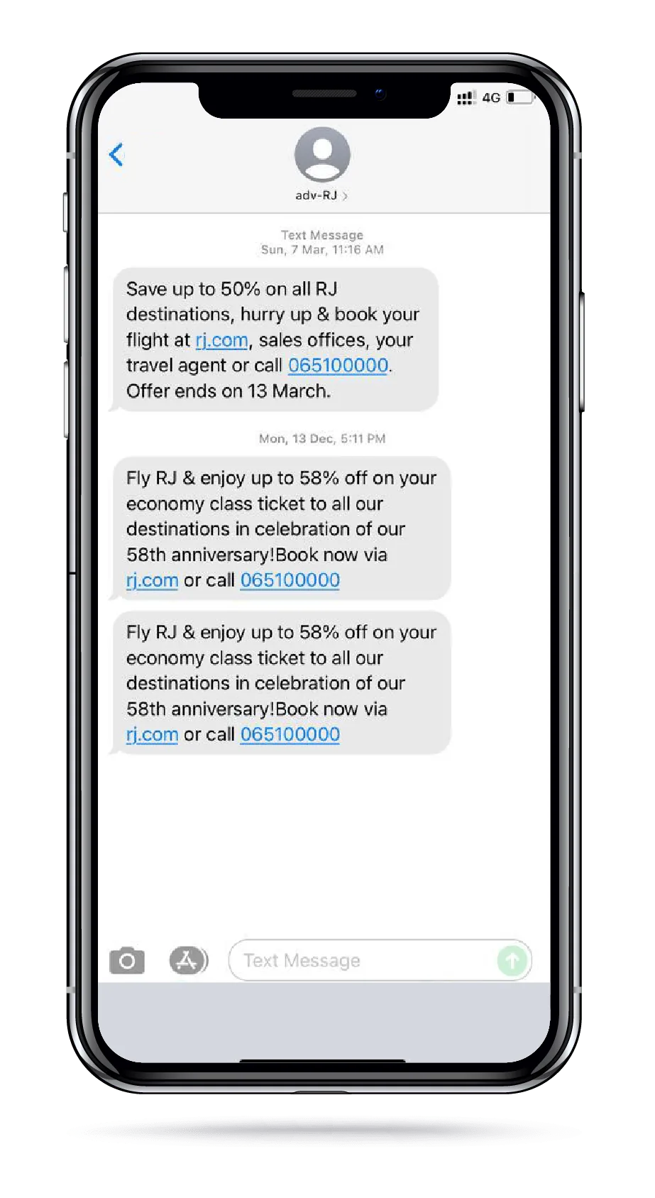 SMS Marketing campaign sample 3